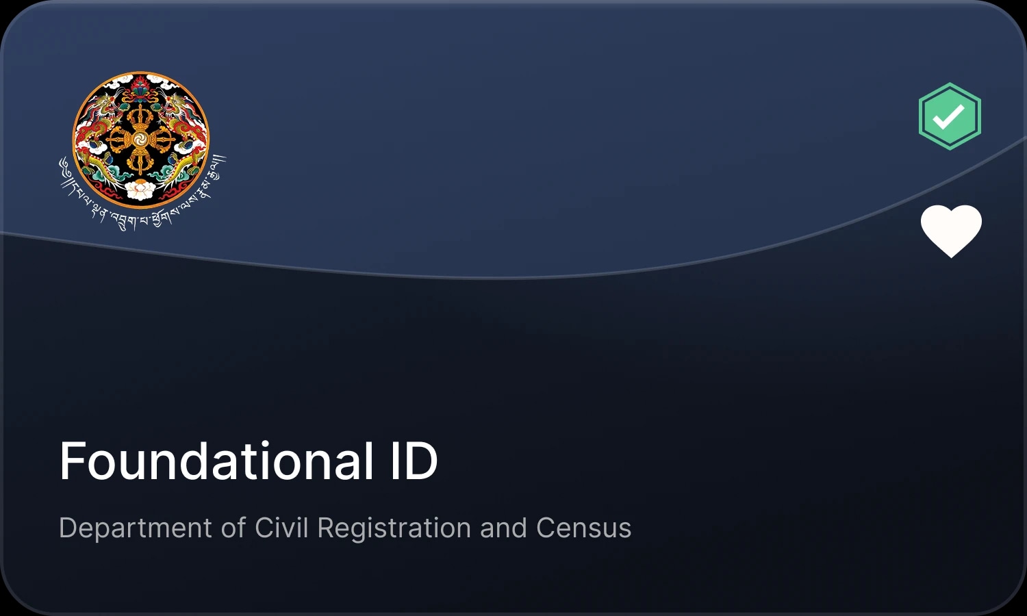 Foundational ID credential